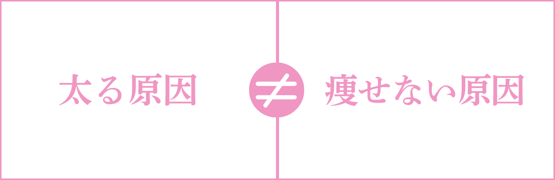 太っている原因と痩せない原因は違う